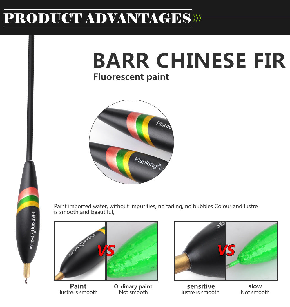 5 Pieces of Outdoor Fishing Gear Accessories for Fishing Float with Lead Shirt Wood, Large Buoyancy, and Thickened Tail