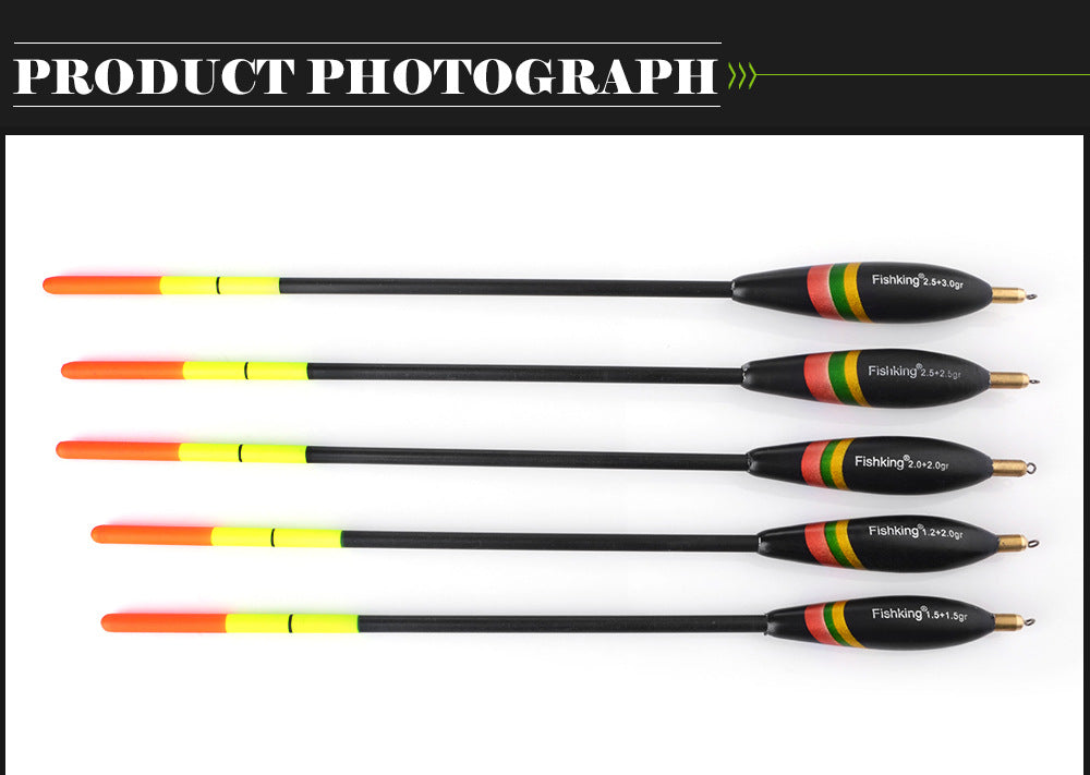 5 Pieces of Outdoor Fishing Gear Accessories for Fishing Float with Lead Shirt Wood, Large Buoyancy, and Thickened Tail