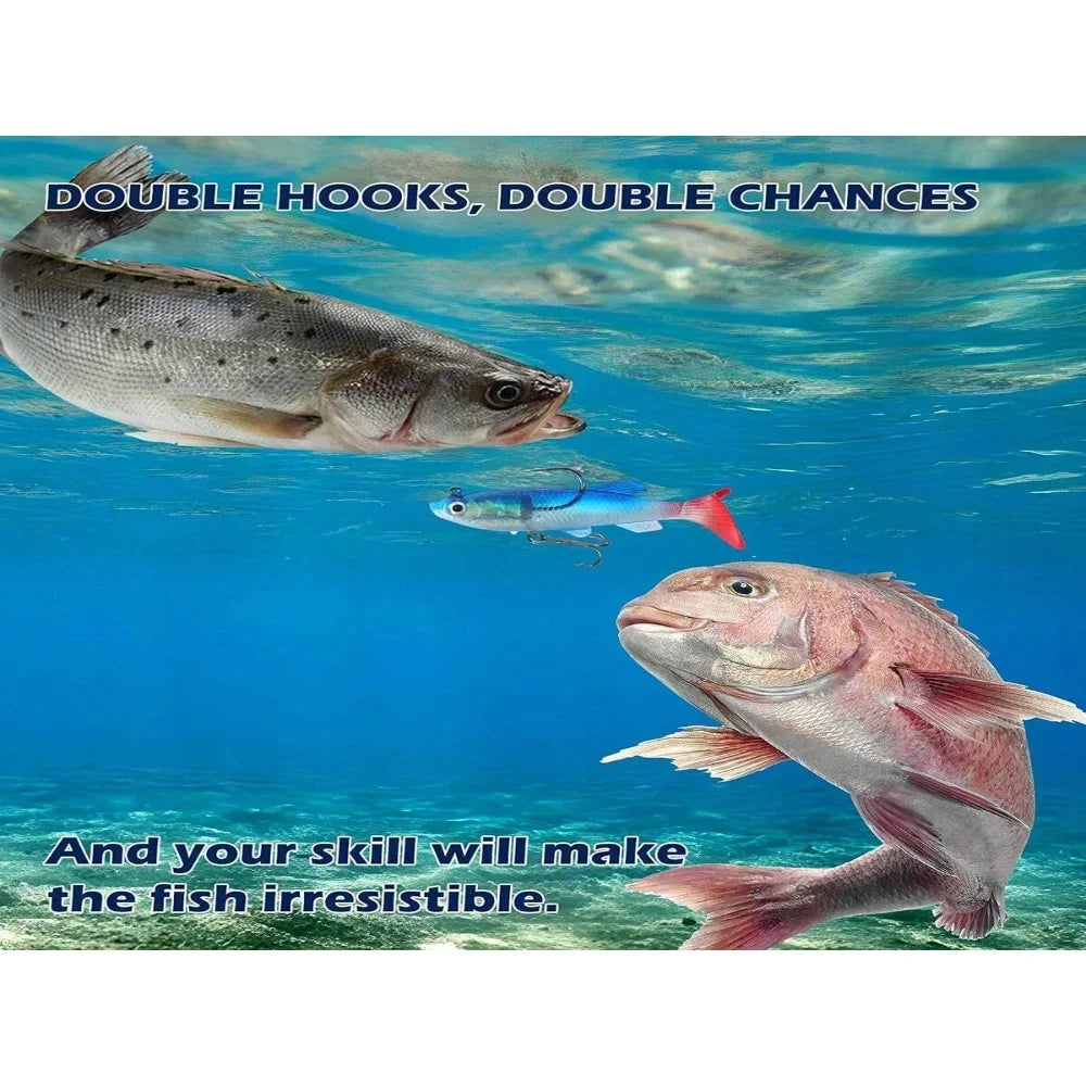 Pre-Rigged Paddle Tail Swimbaits