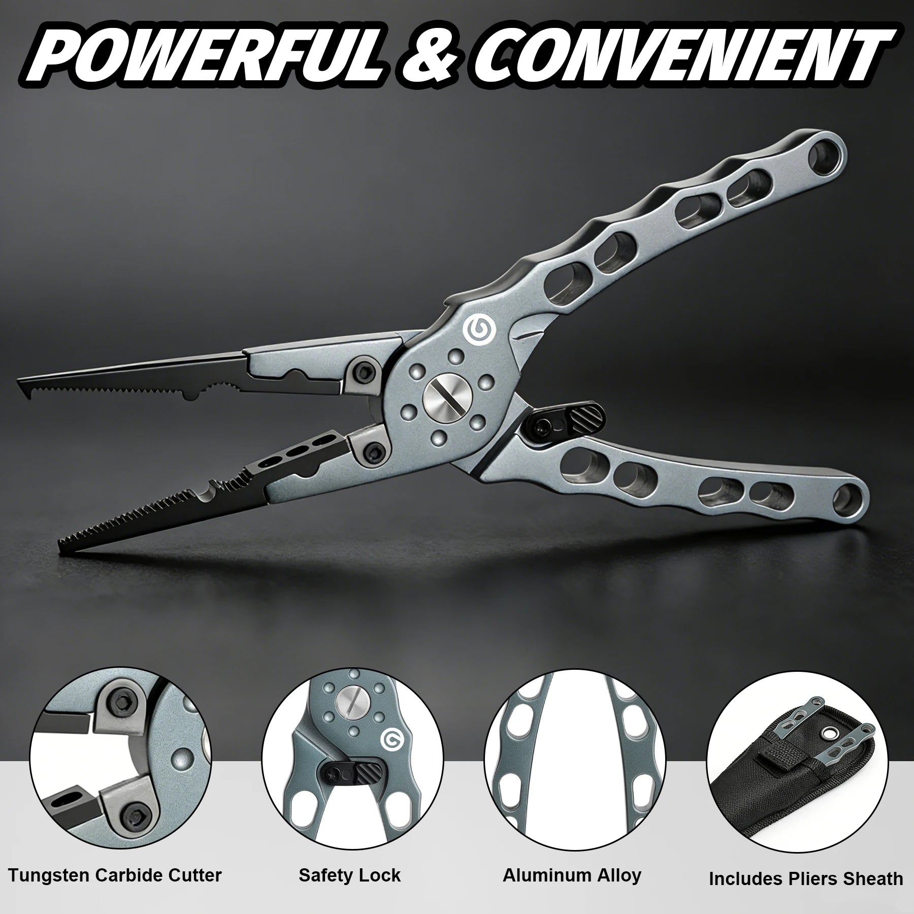 Fishing Tool Set Fishing Gear Fish Lip Gripper 12cm Fishing Scissors 20cm Fishing Pliers with Lanyard Fishing Tool Accessories