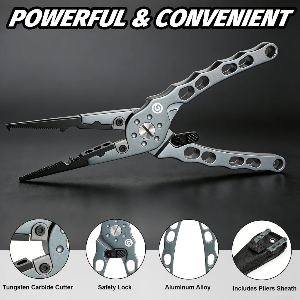 Fishing Tool Set Fishing Gear Fish Lip Gripper 12cm Fishing Scissors 20cm Fishing Pliers with Lanyard Fishing Tool Accessories
