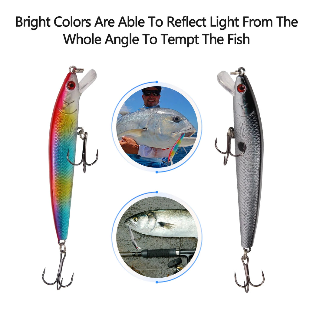 10-Piece Sinking Minnow Lure Set