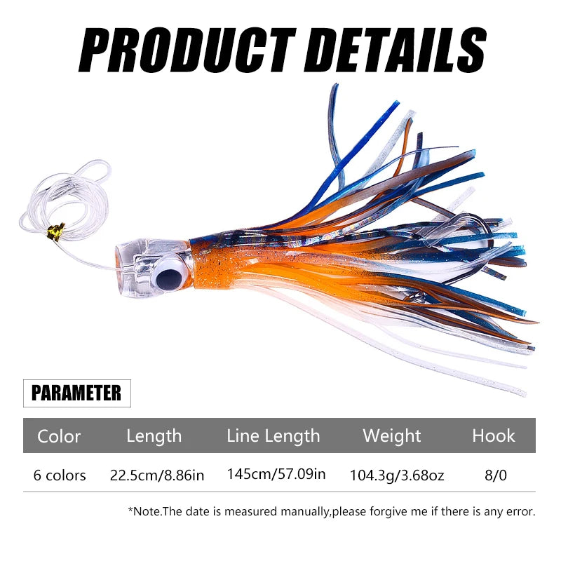 6-Piece Octopus Skirt Lure Set
