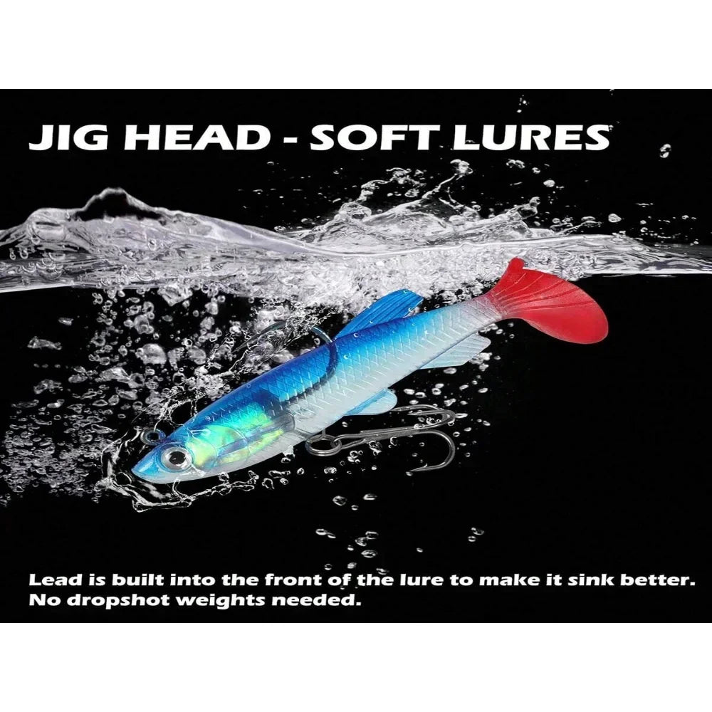 Pre-Rigged Paddle Tail Swimbaits