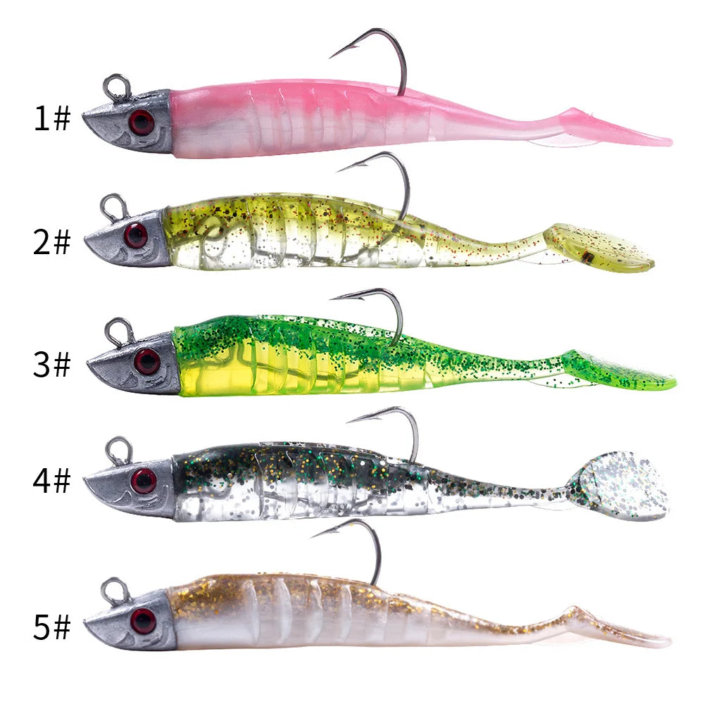 5-Piece Jig Head Soft Bait Set
