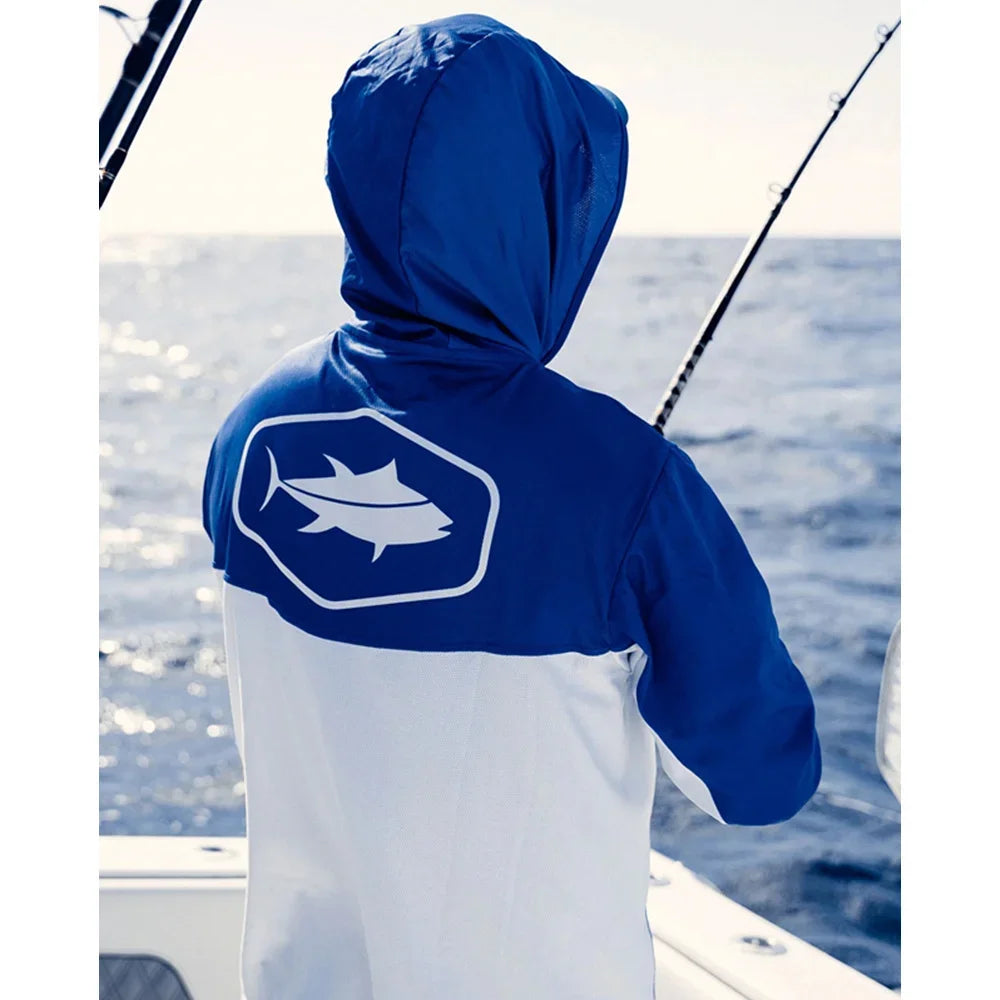 Sailing Gear Men Fishing Hooded Shirts Beach Blusas Para Pesca Fishing Jersey Performance Apparel Camisa De Pesca Uv Manga Longa