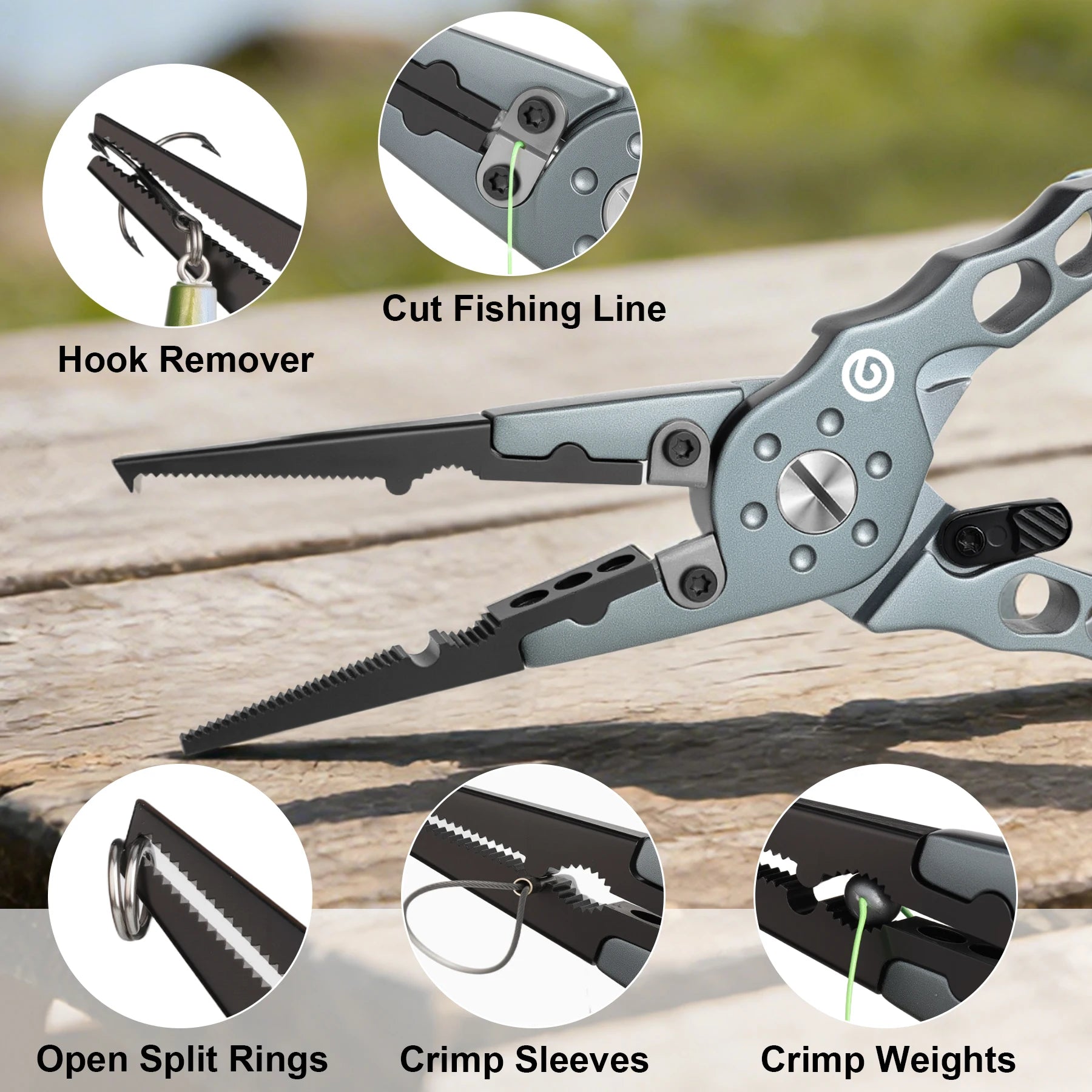 Fishing Tool Set Fishing Gear Fish Lip Gripper 12cm Fishing Scissors 20cm Fishing Pliers with Lanyard Fishing Tool Accessories