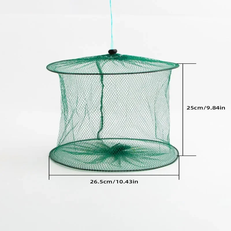 Two-layer Portable Fishing Net Fish and Shrimp Net Cage Casting Net Fishing Trap Net and Foldable Fishing Net Fishing Gear