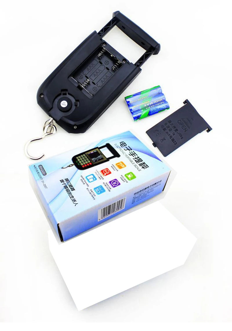 Fish Scale, Backlit LCD Display 20kg Fishing Scale with Calculator, UV Light, Electronic Balance Digital Hanging Hook Scale