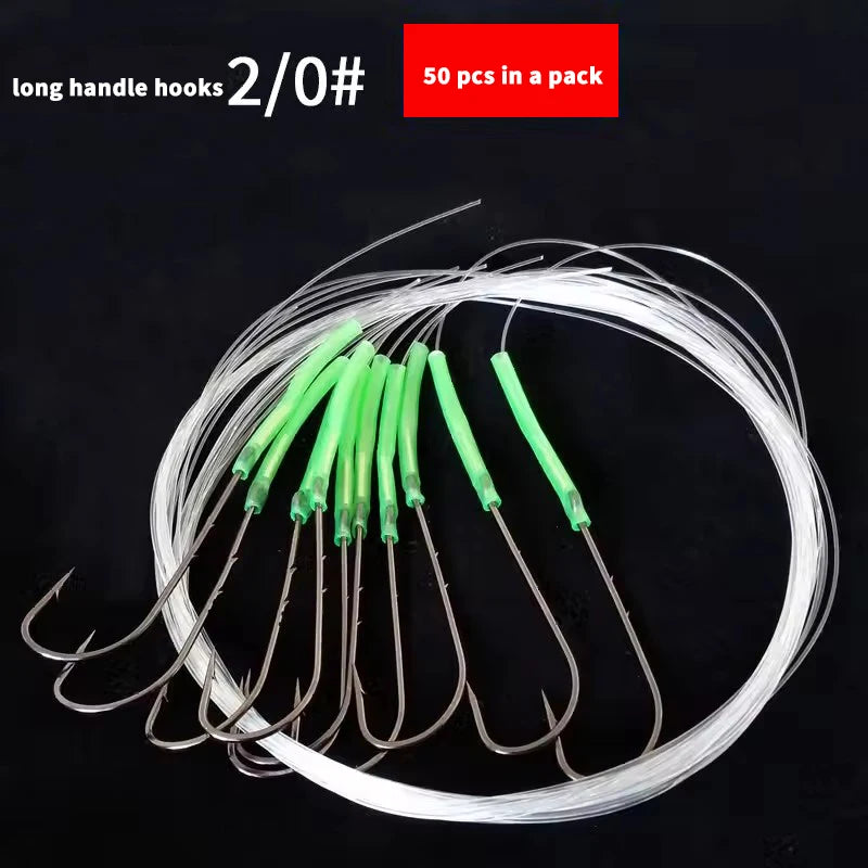 PD Fishing Gear Sea Fishing Double Back Barbs Long Shank Hooks Wire Hooks Hand Tied Hooks Sea Fishing Boat