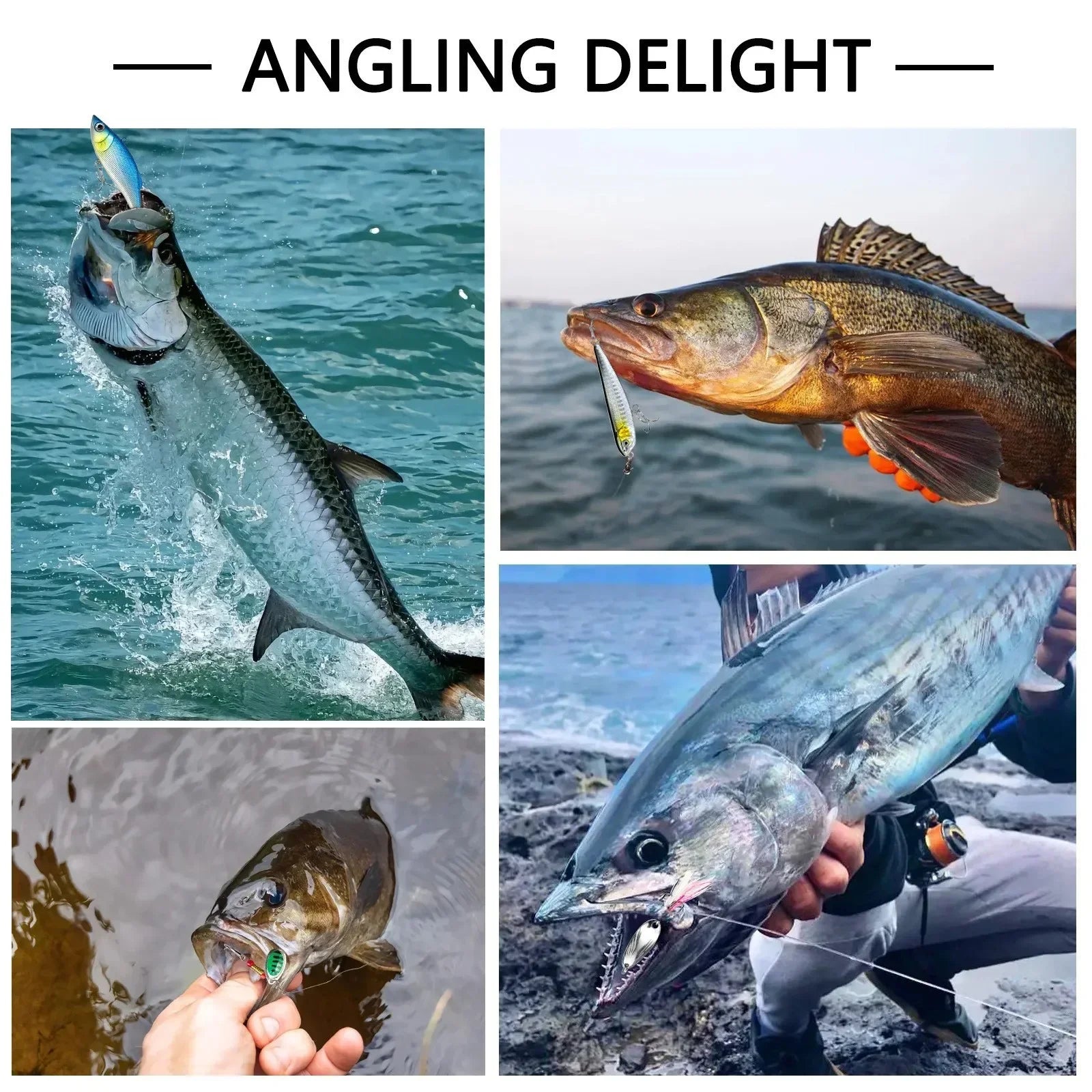 133pcs Fishing Lures Kit Tackle Box Set with Crankbaits Hooks Weights Bass Trout Pike Fishing Gear Gifts for Men