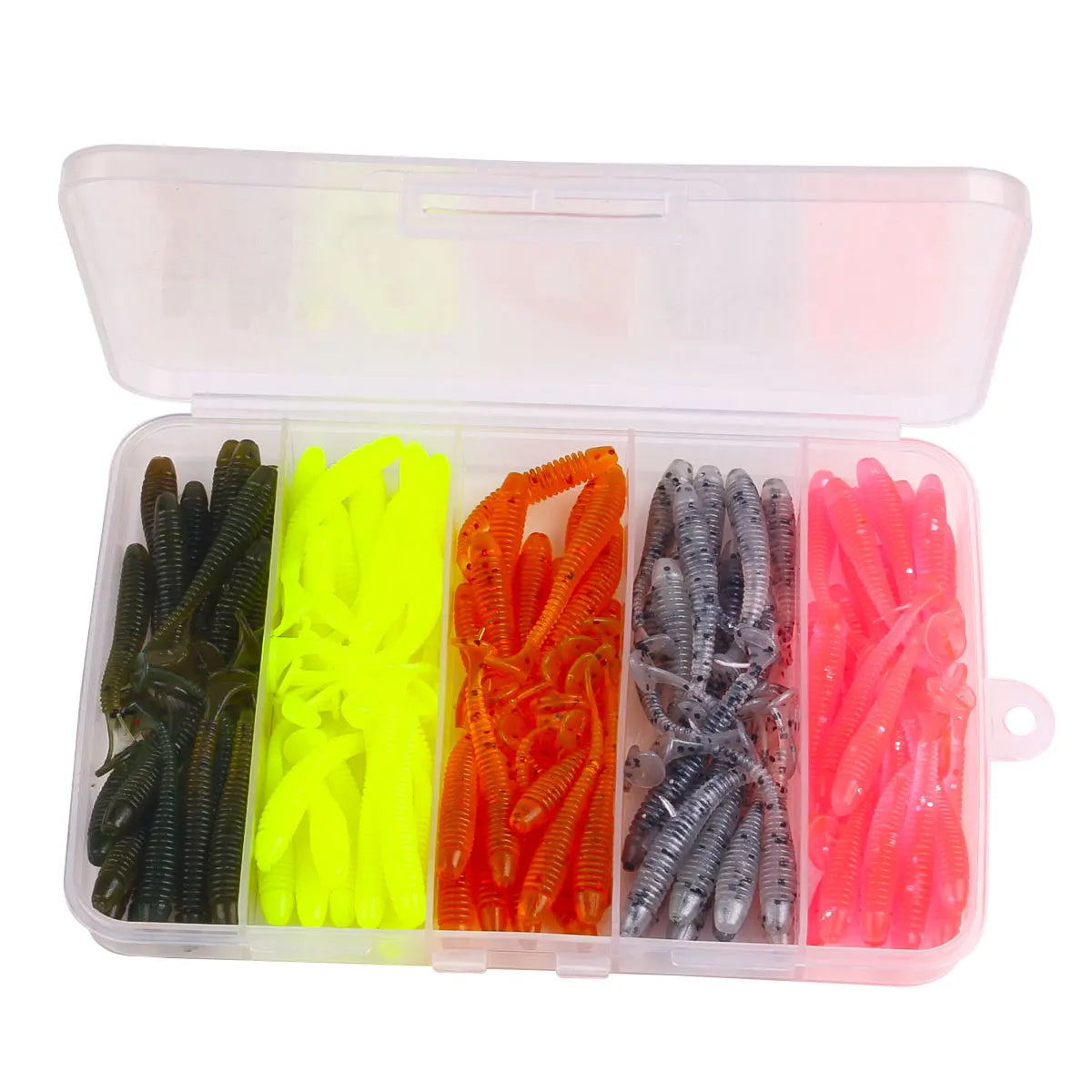 100-Piece Soft Worm Swimbait Kit