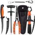 Lure Fishing Gear Equipment: Fish Gripper, Split Ring Fishing Pliers, Pliers Sheath, Retention Rope, Fishing Tackle Stuff Kit