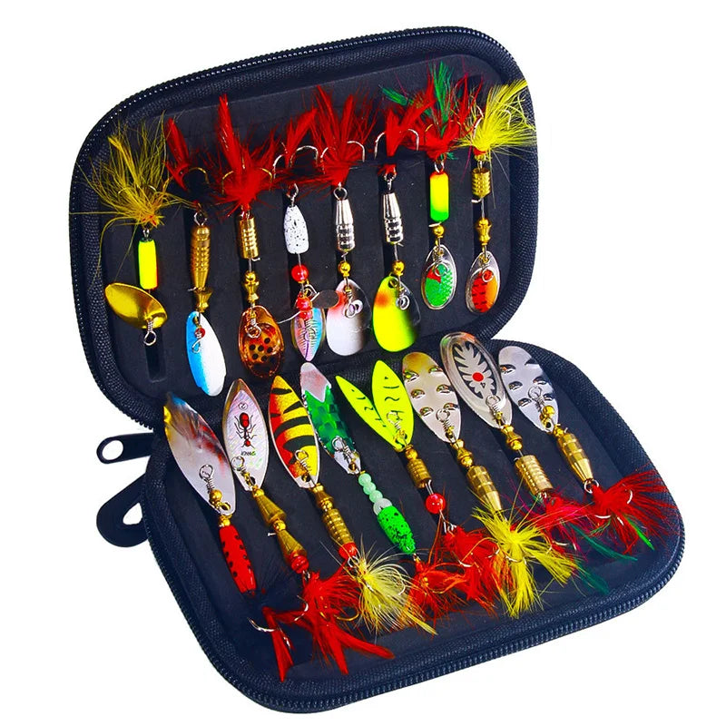 16-Piece Spinner Lure Kit