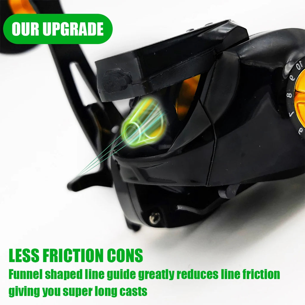 10kg high capacity saltwater fishing wheel large LED screen 7.2:1 high speed gear ratio combined alarm electronic counting reel