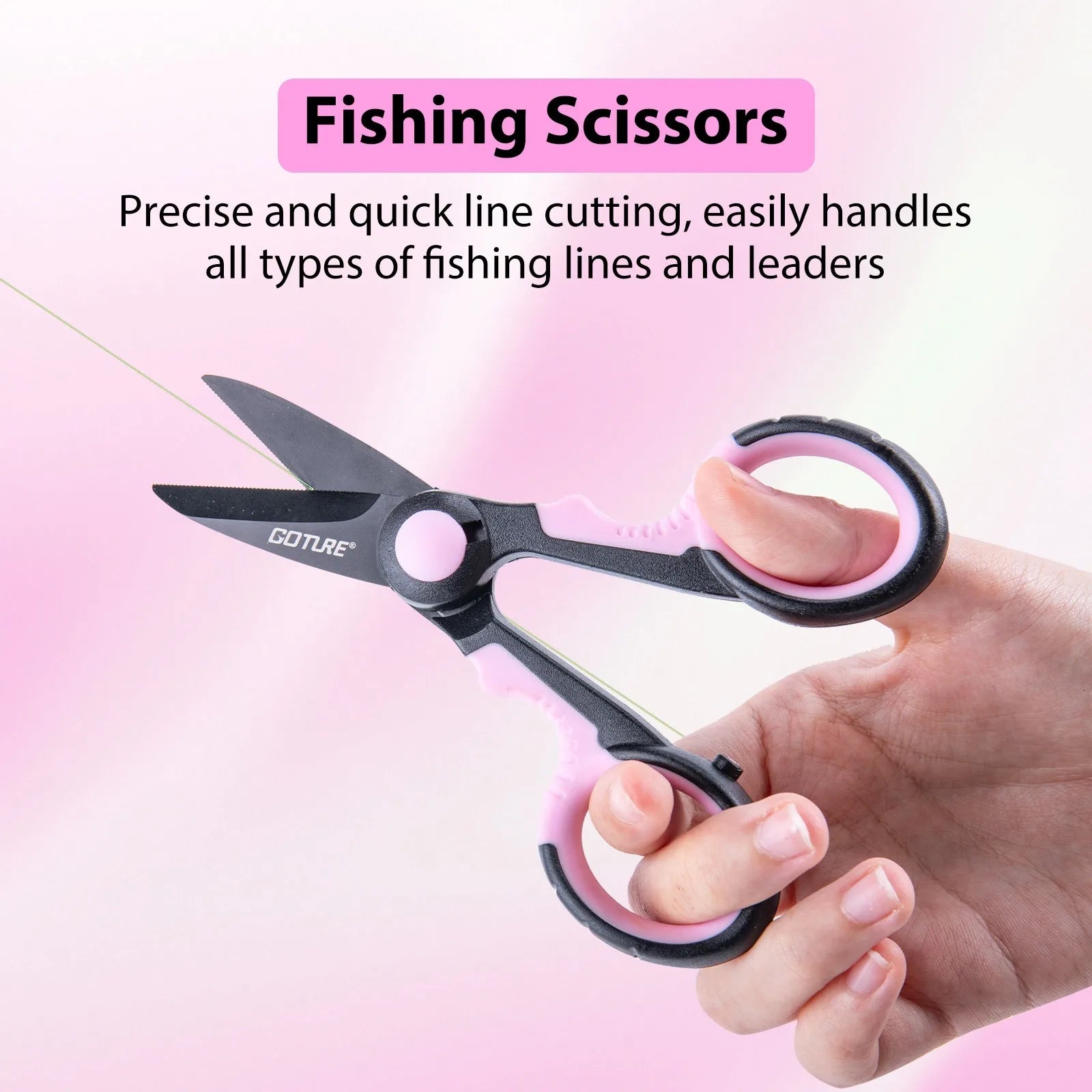 Goture 3Pcs Fishing Tool Kit Fish Lip Gripper + Fishing Pliers + Line Cutter Scissors Set for Anglers Fishing Gear