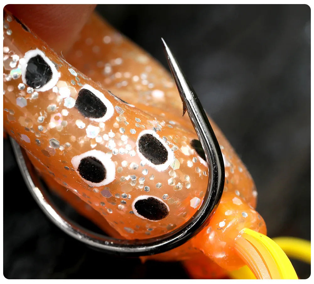 Frog Fishing Lures Gamakatsu Hook Long Cast Topwater Artificial Bait 16g Tractor Popper Lure Catch Pike Snakehead Fish Bass