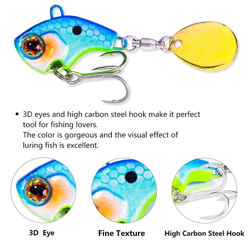 10-Piece VIB Spinner Lure Set