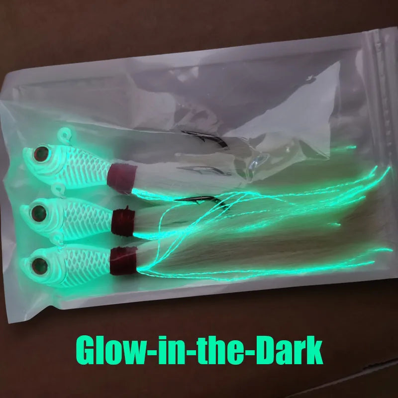 3-Piece Bucktail Jig Heads