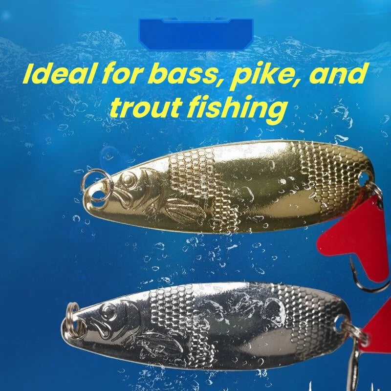 Fishing Lure Kit 16 Pcs Sets Trolling Jigging Lure Metal Spoon For Bass Pike Crank Tackle Accessories With Box Wobblers Kit