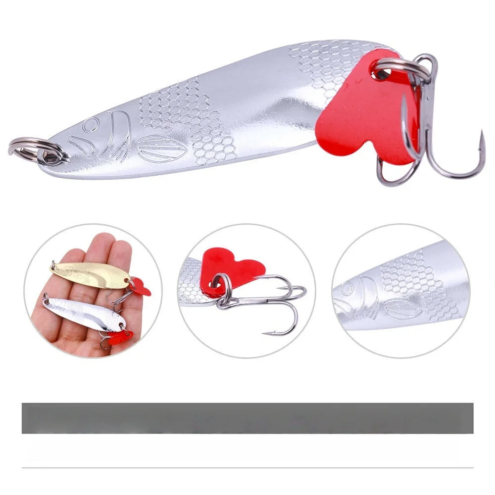Fishing Lure Kit 16 Pcs Sets Trolling Jigging Lure Metal Spoon For Bass Pike Crank Tackle Accessories With Box Wobblers Kit