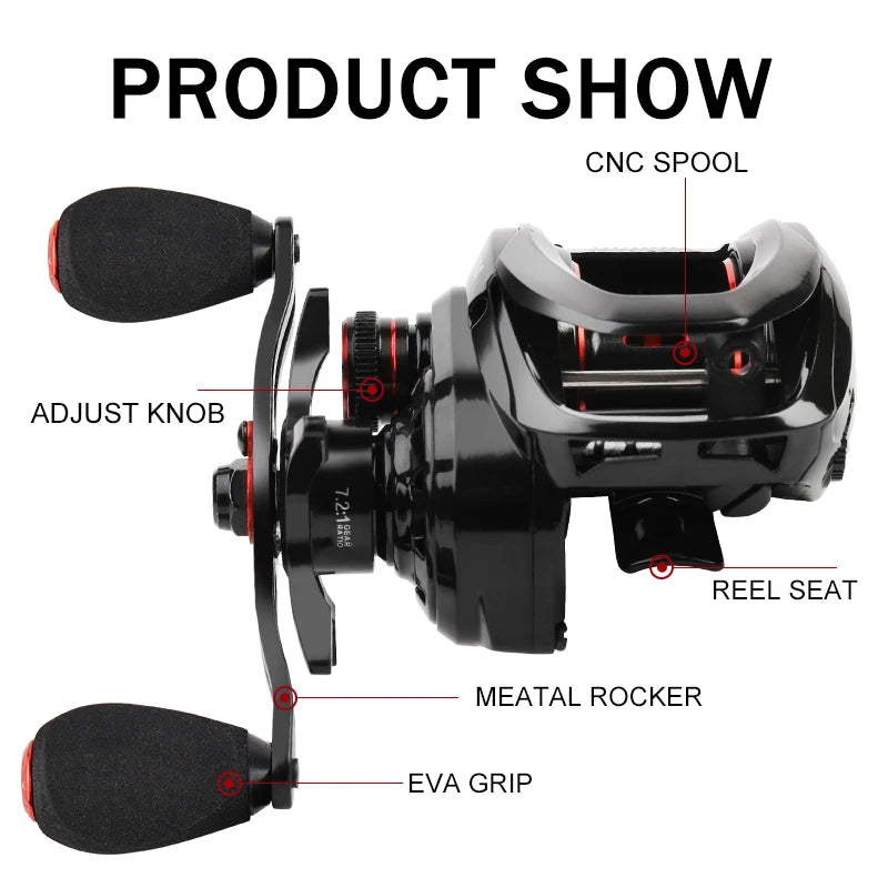 BILLINGS 7.2:1 Baitcasting Reel