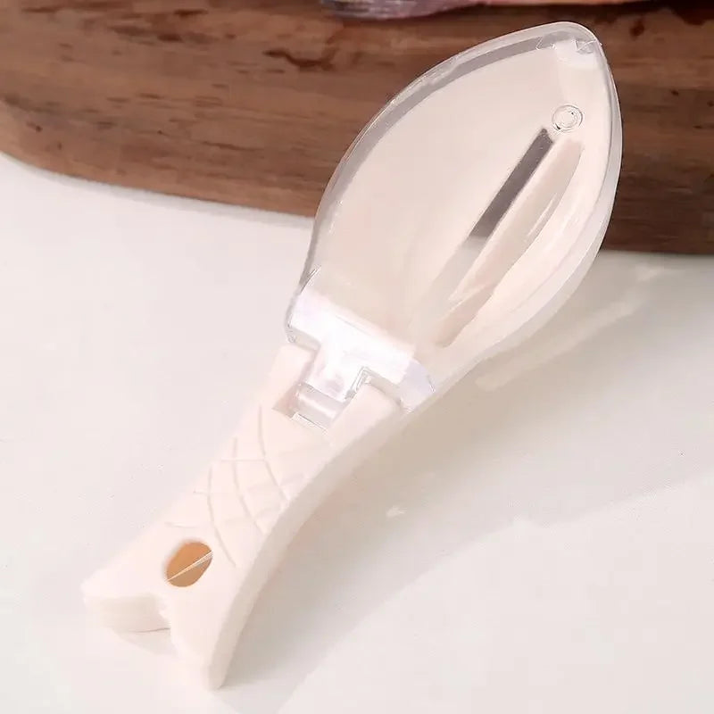 Fish Scales Graters Scraper Fish Cleaning Tool Scraping Scales Device with Cover Home Fishing Cleaning Peeler Kitchen Tool