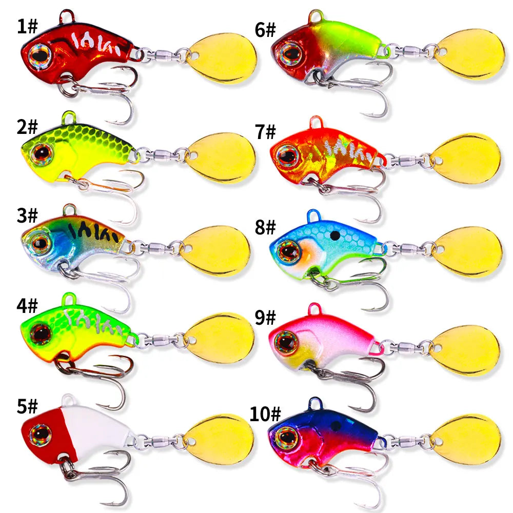 10-Piece VIB Spinner Lure Set