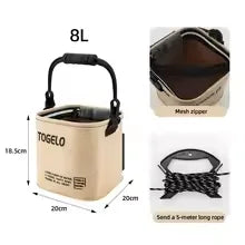 8L/13L Fishing Bucket Tackle Accessory Suitcase - Sports Entertainment Fishing Supplies All-in-One Gear Organizer
