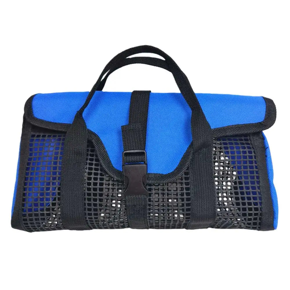 Heavy Duty Kayak Fishing Mesh Net Gear Bag Multi-Pool Tackle Organizer Storage Bag for Holds Fishing Pliers Reels Tools Lures