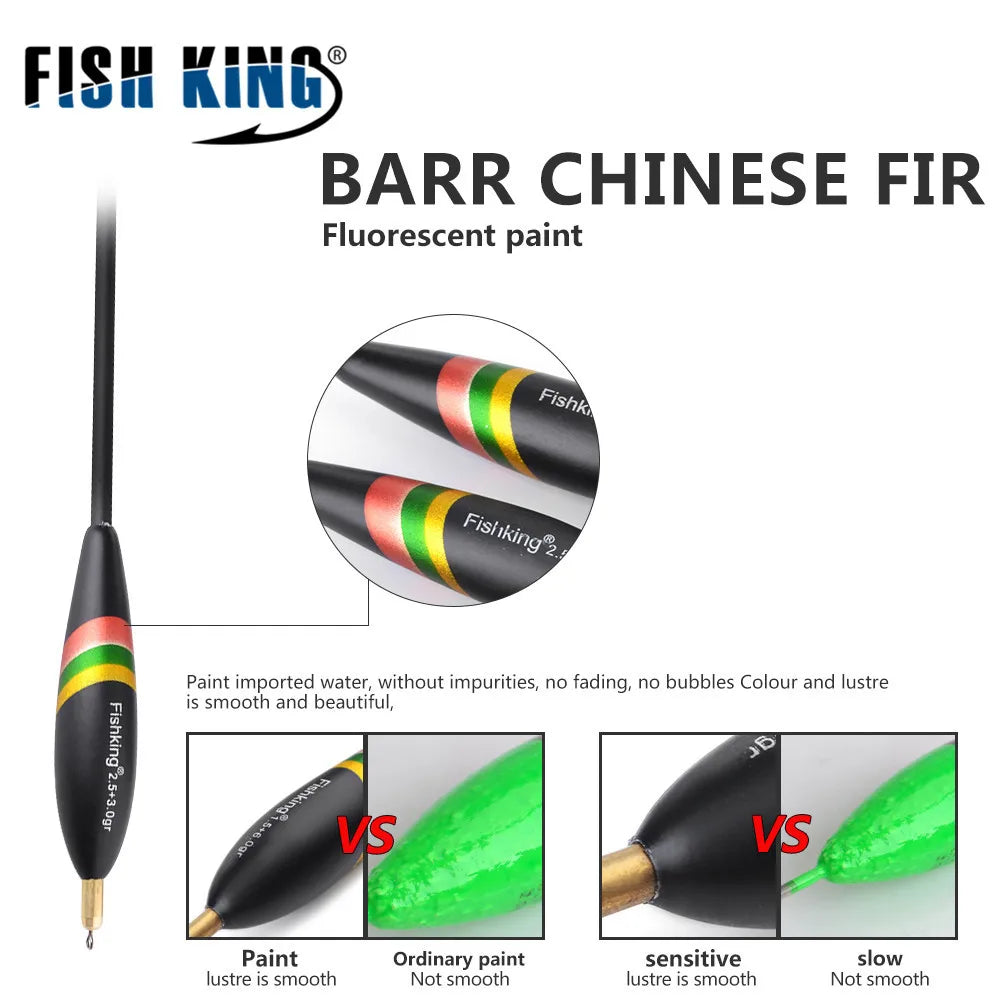 5 Pieces of Outdoor Fishing Gear Accessories for Fishing Float with Lead Shirt Wood, Large Buoyancy, and Thickened Tail
