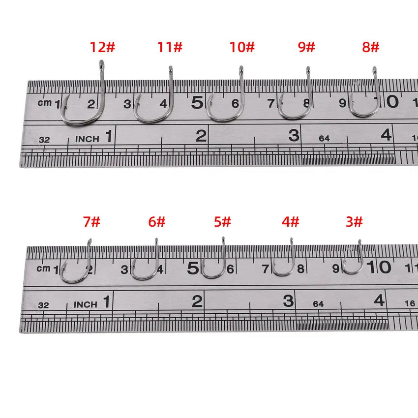 Fishing Accessories Fishing Gear 3-12 #500 Perforated Fish Hooks Set