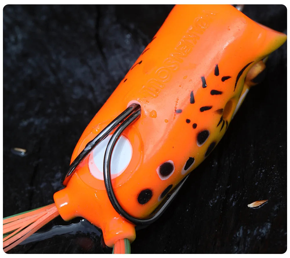 Frog Fishing Lures Gamakatsu Hook Long Cast Topwater Artificial Bait 16g Tractor Popper Lure Catch Pike Snakehead Fish Bass