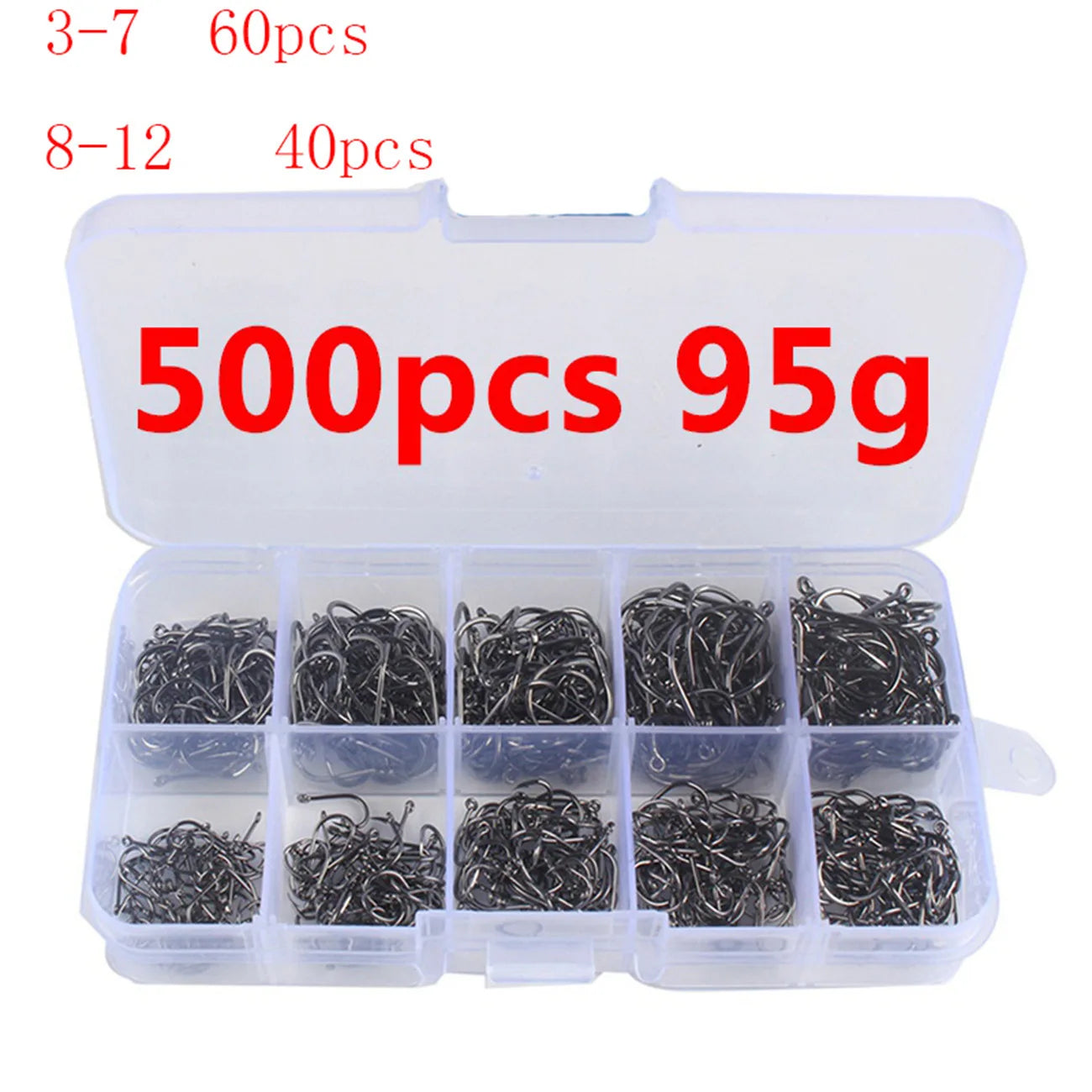 Fishing Accessories Fishing Gear 3-12 #500 Perforated Fish Hooks Set