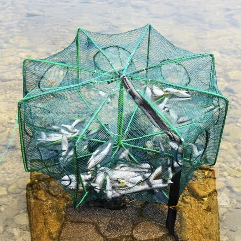 Fishing Trap Catcher Tool Fishing Net Cage for Pond River Creek Outdoor Aquaculture Shrimp Eel Fish Durable Mesh Gear