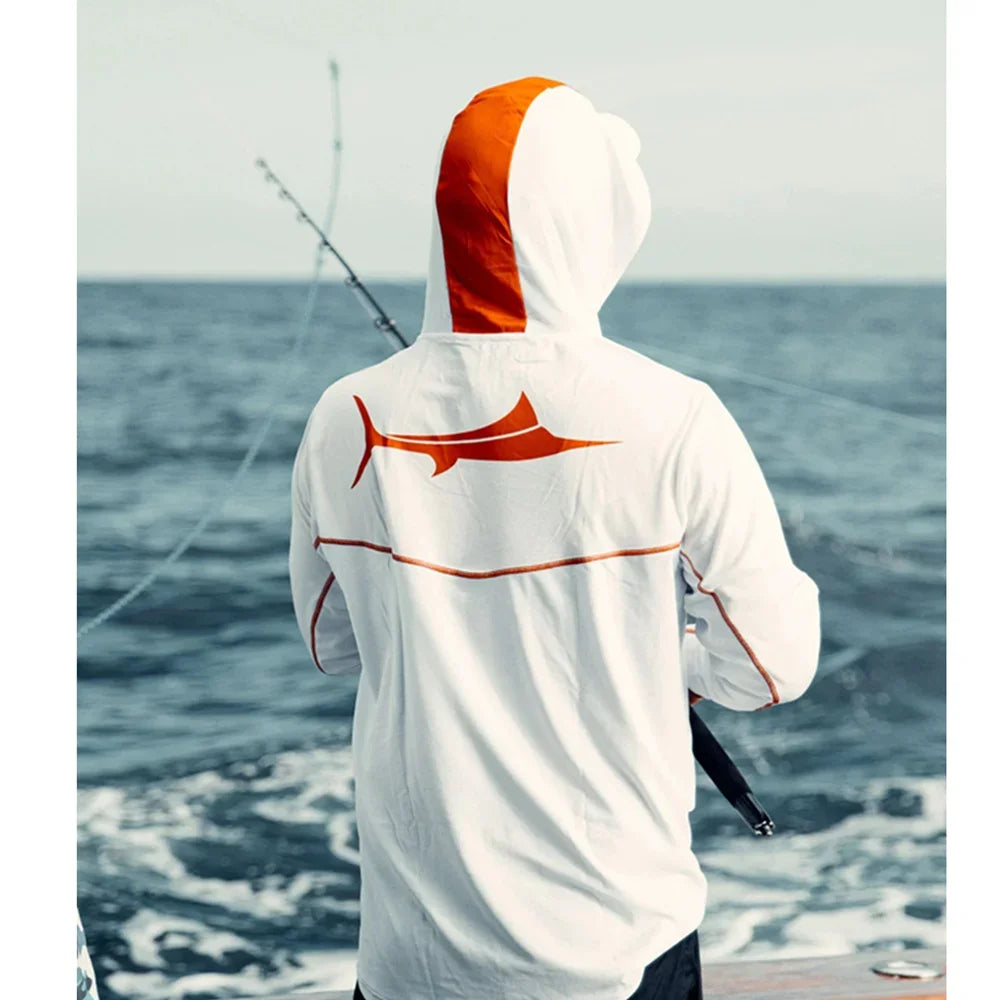 Sailing Gear Men Fishing Hooded Shirts Beach Blusas Para Pesca Fishing Jersey Performance Apparel Camisa De Pesca Uv Manga Longa