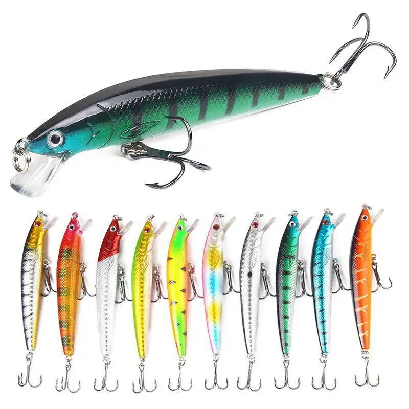 10-Piece Sinking Minnow Lure Set