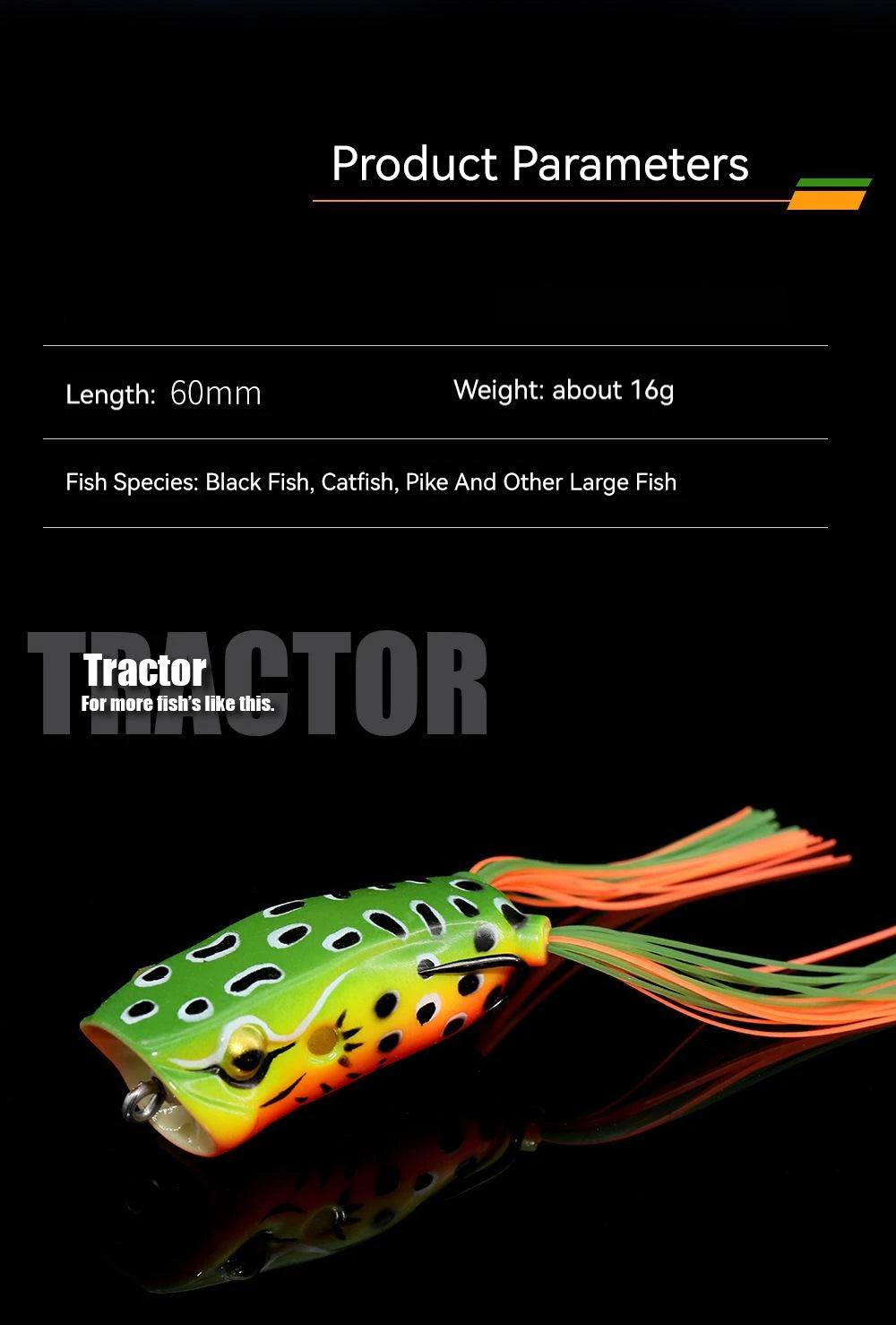 Frog Fishing Lures Gamakatsu Hook Long Cast Topwater Artificial Bait 16g Tractor Popper Lure Catch Pike Snakehead Fish Bass