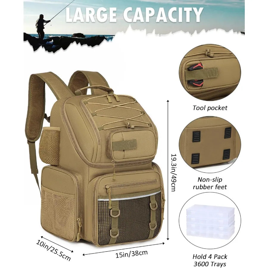 HAMBOLY 50L Fishing Backpack