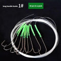 PD Fishing Gear Sea Fishing Double Back Barbs Long Shank Hooks Wire Hooks Hand Tied Hooks Sea Fishing Boat