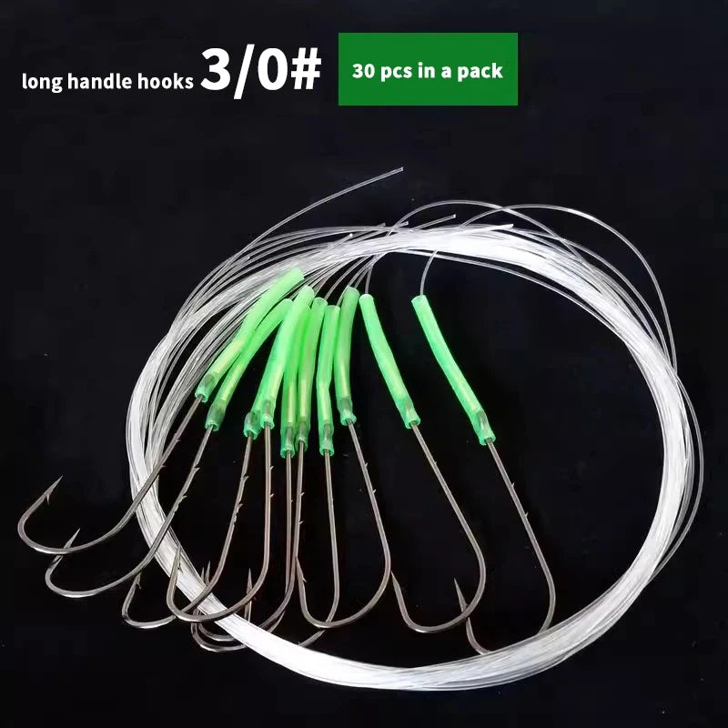 PD Fishing Gear Sea Fishing Double Back Barbs Long Shank Hooks Wire Hooks Hand Tied Hooks Sea Fishing Boat