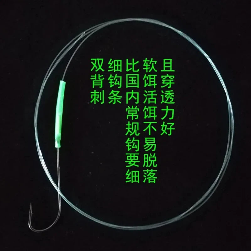 PD Fishing Gear Sea Fishing Double Back Barbs Long Shank Hooks Wire Hooks Hand Tied Hooks Sea Fishing Boat