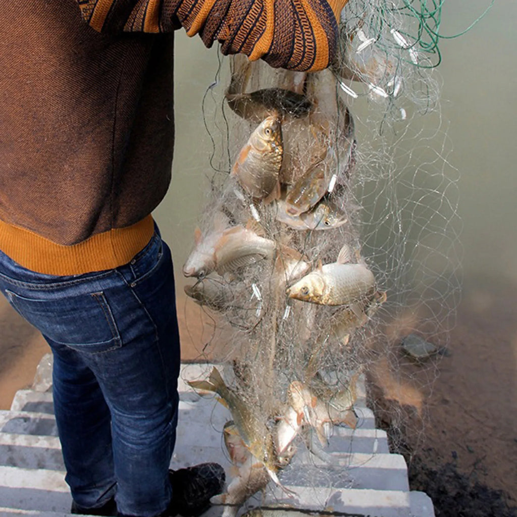 Professional Fishing Cast Net Fishing Gear Sturdy and Durable Portable Easy Throw Fishing Net for River Pond Sea Fishing Using