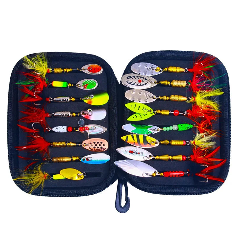 16-Piece Spinner Lure Kit