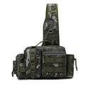 Fishing Tackle Backpack Lure Box Gear Storage Bag Fanny Pack for Men Fly Fishing Backpack with Rod Holder Sling Shoulder Bag