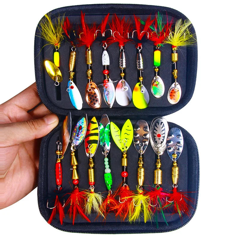 16-Piece Spinner Lure Kit