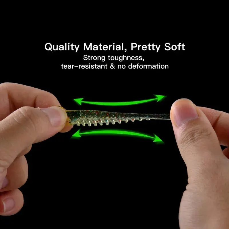 40pcs/lot Soft Lure Kit Soft Fishing Lure 5cm 3.5g Jig Head Hook with Fishing Tackle Box Pesca
