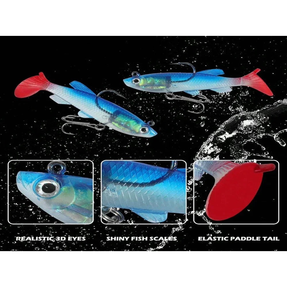 Pre-Rigged Paddle Tail Swimbaits