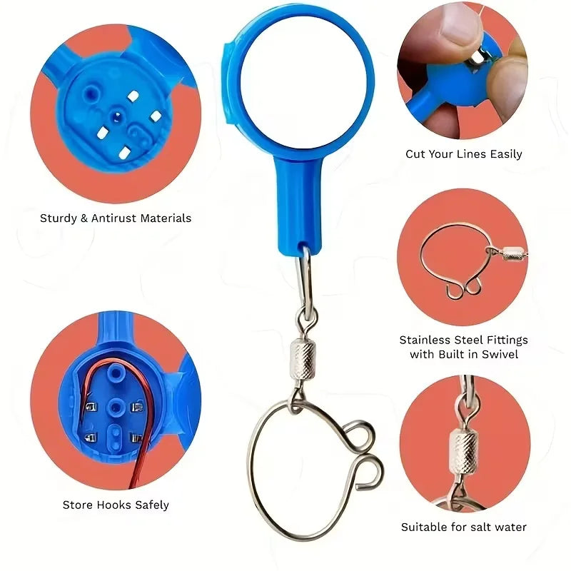 2pcs   Fishing Gadgets: Knotting Tool, Outdoor Fishing Supplies Tools For Multifunctional Fishing