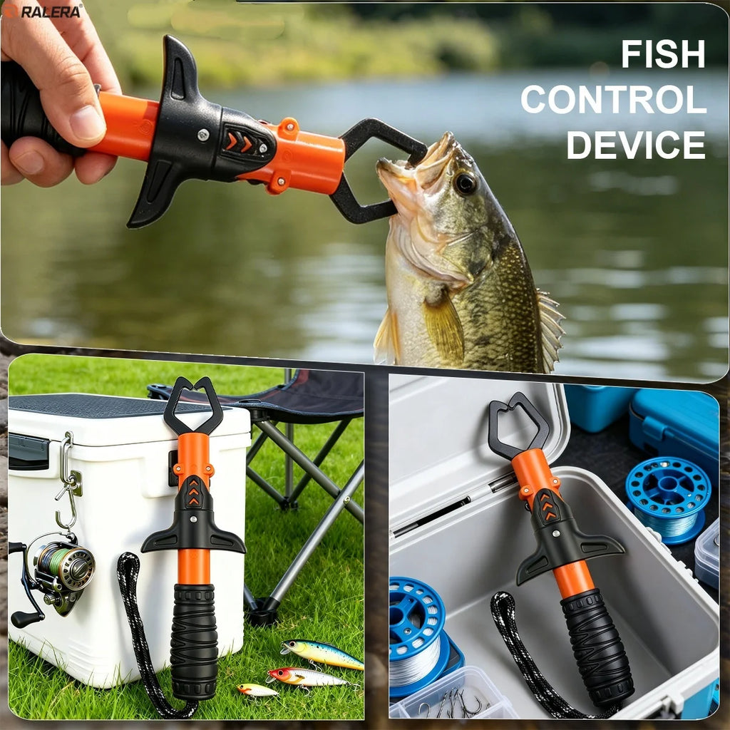 Lure Fishing Gear Equipment: Fish Gripper, Split Ring Fishing Pliers, Pliers Sheath, Retention Rope, Fishing Tackle Stuff Kit